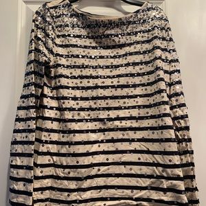 J Crew blue sequined top